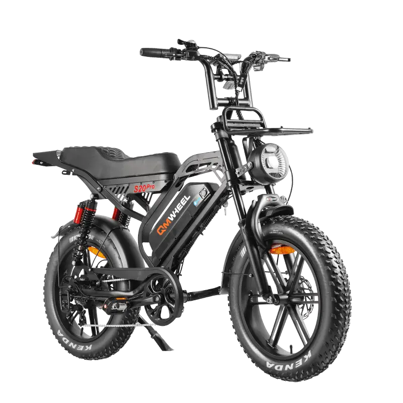 Hot Sale Fatbike S20 Pro 250W Electric Bike 48V 15.6Ah Battery 20*4" Fat Tire E Bike QMWHEEL Dual Disc Brakes EU Stock E-bike