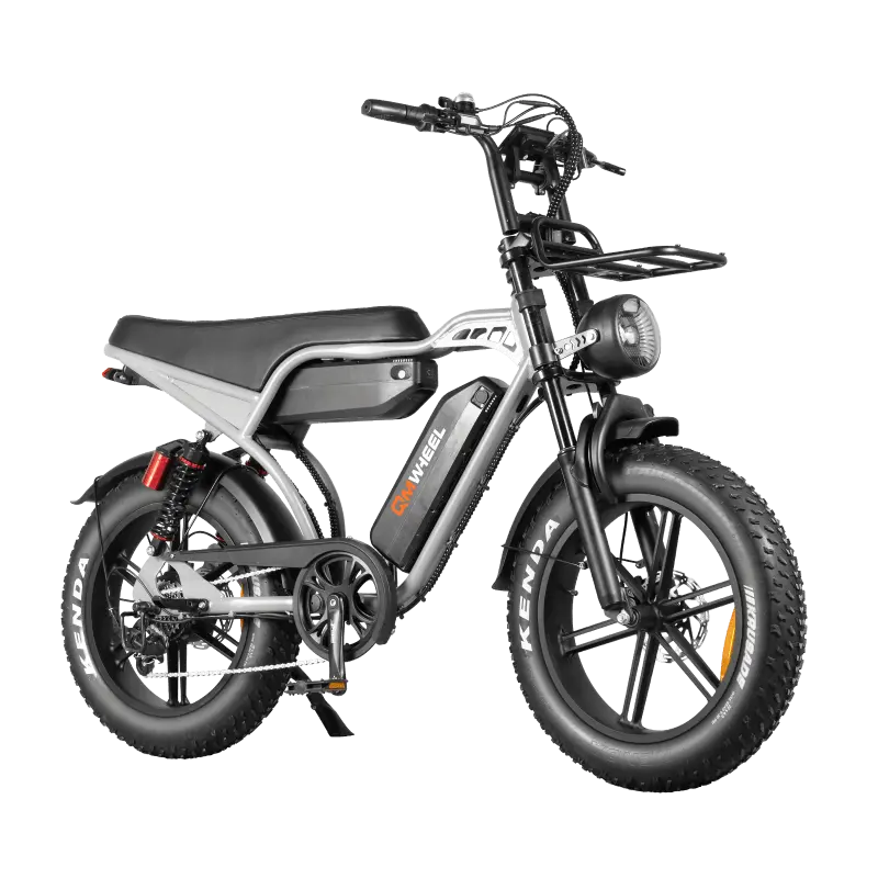 QMWHEEL V9 Electric Bike 20" Fat Tire Dual Suspension Commuter E-Bike with Optional Single or Dual Battery