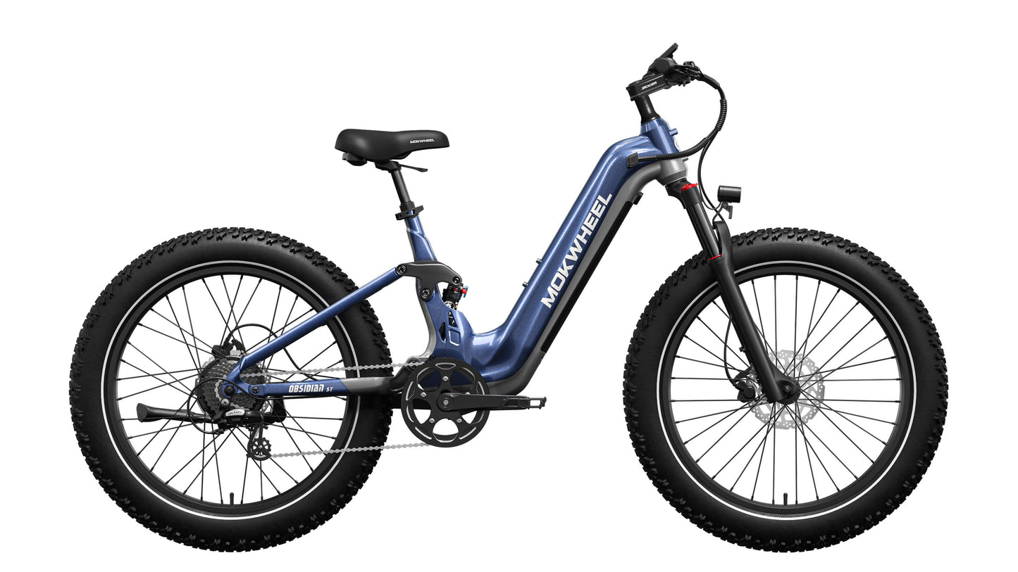 Mokwheel Obsidian ST - Vollgefedertes Fatbike E-Bike (Tiefeinsteiger)