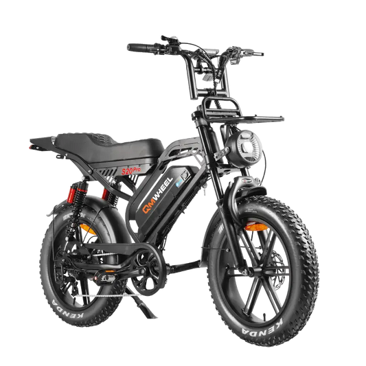 Hot Sale Fatbike S20 Pro 250W Electric Bike 48V 15.6Ah Battery 20*4" Fat Tire E Bike QMWHEEL Dual Disc Brakes EU Stock E-bike