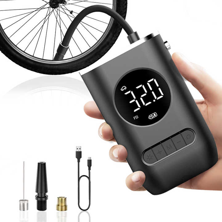 Portable Air Compressor Pump Rechargeable Mini Cordless Tyre Inflator -  ATON ELECTRIC BIKES